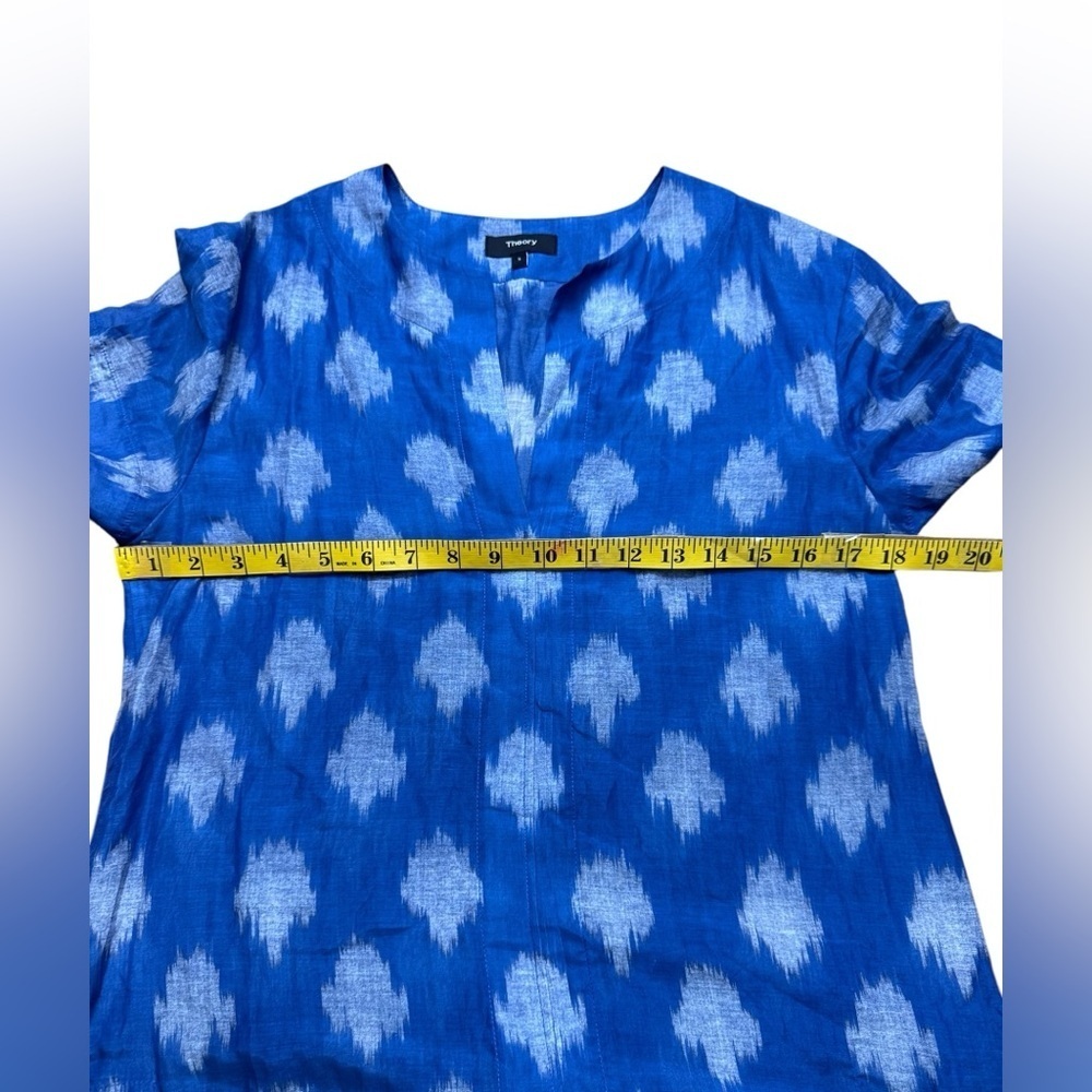 Theory. Blue and White Tie-Dye Dress - Picture 5 of 9